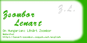 zsombor lenart business card